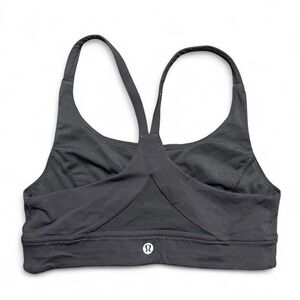 Lululemon Train Time Black Bra Size Sm Mesh Triangle Back Racerback Strap No Tag